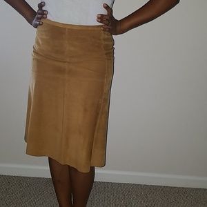 Suede BCBG Midi Skirt